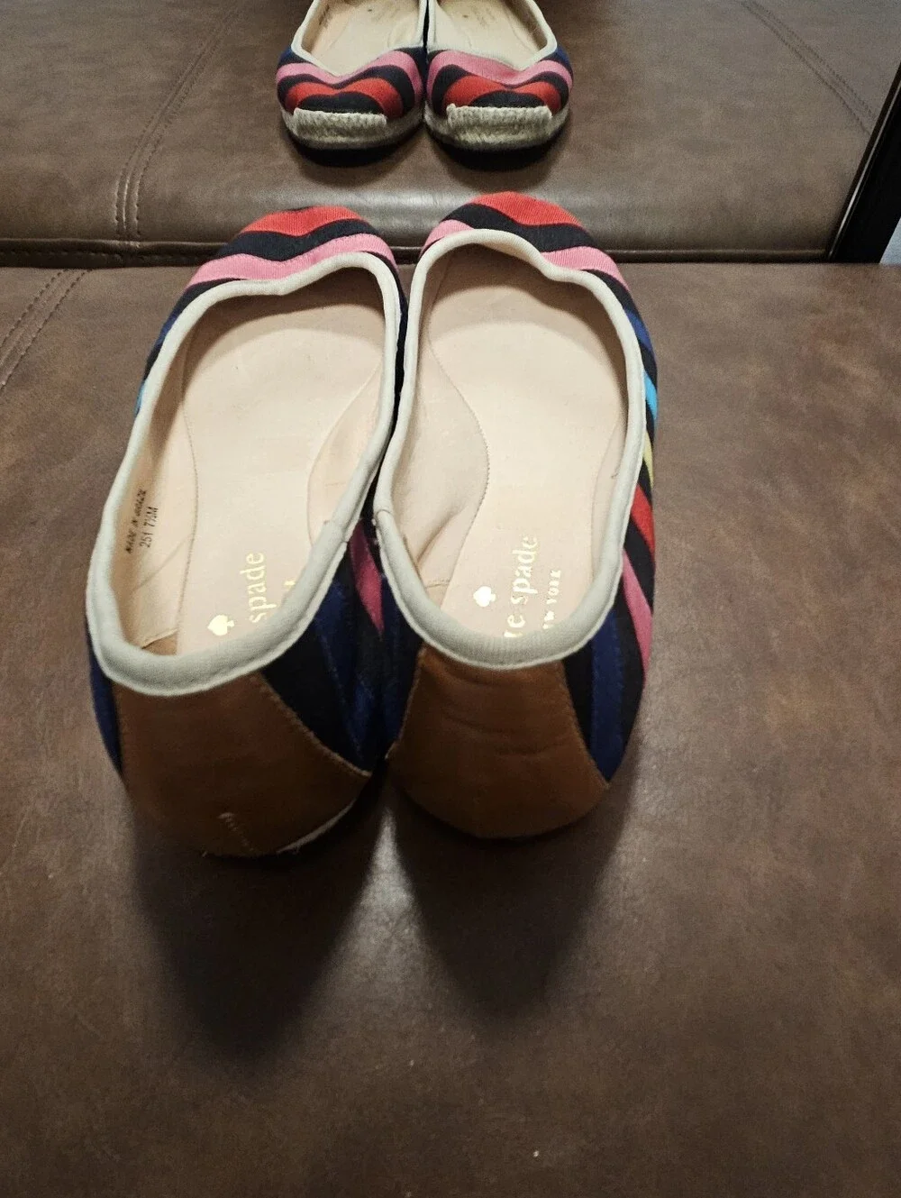 Kate Spade Multicolor Striped Canvas Espadrilles